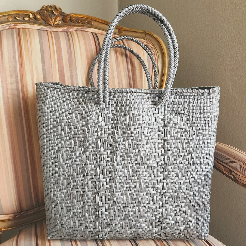 Recycled Plastic Tote Mercado Bag - Medium